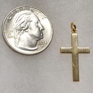 Vintage 1/20 14K GF THEDA Large Cross Pendant (Gold Filled, 5% 14K Gold) STYLE2